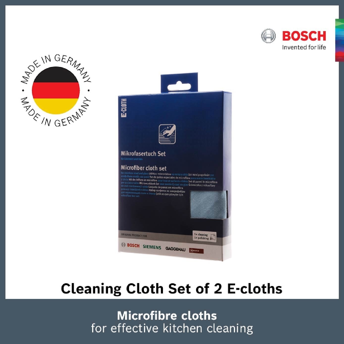 Microfiber Cleaning Cloth Packset Consists Cleaning Cloth 1s + Polishing Cloth 1s