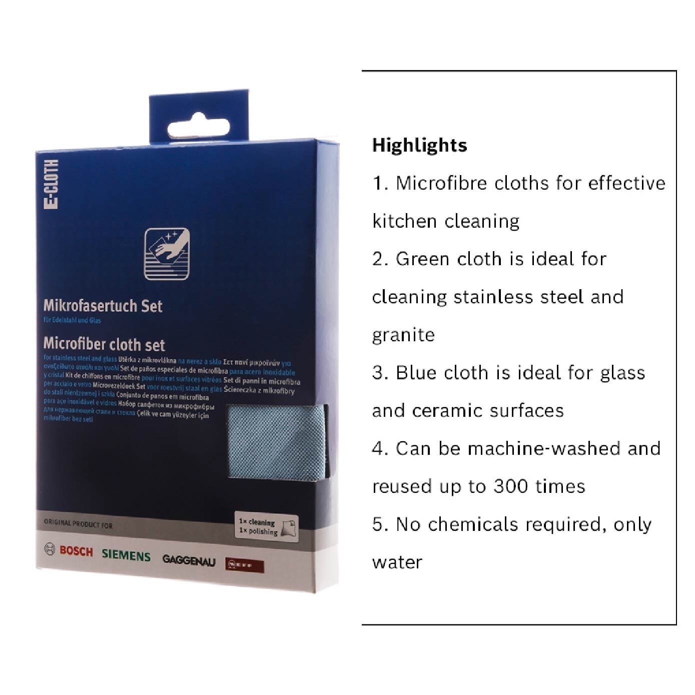 Microfiber Cleaning Cloth Packset Consists Cleaning Cloth 1s + Polishing Cloth 1s