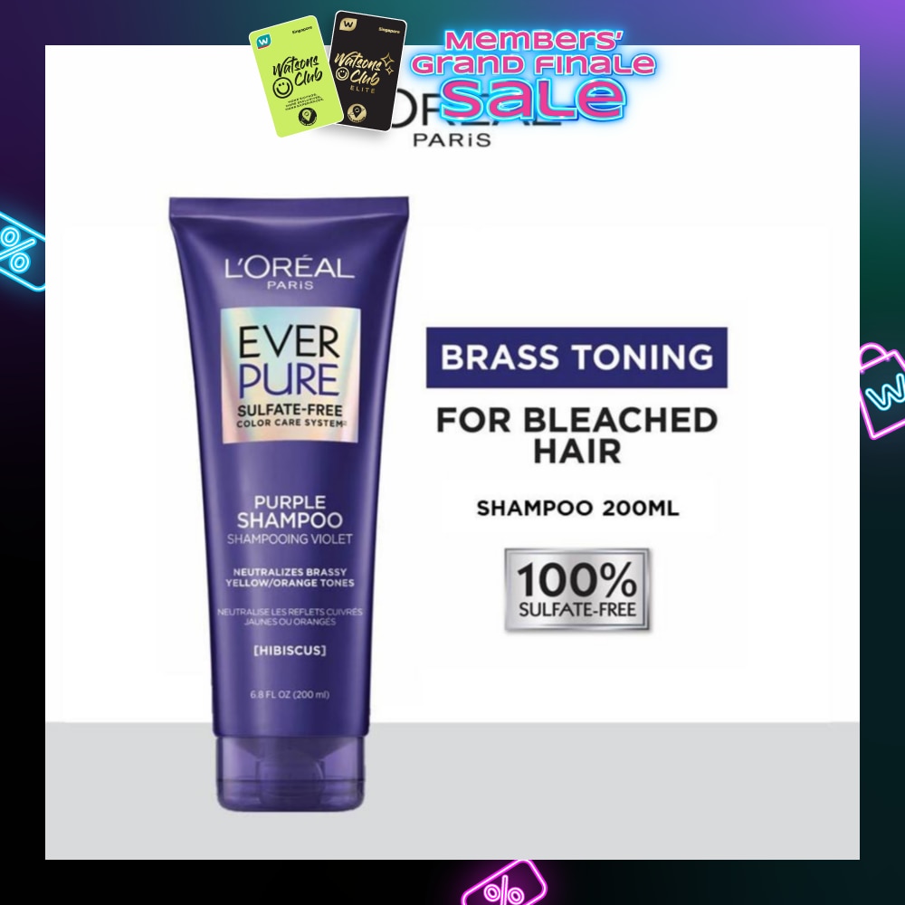 EverPure Brass Toning Purple Sulfate-free Shampoo (Neutralise Brassiness For All Colored Hair) 200ml