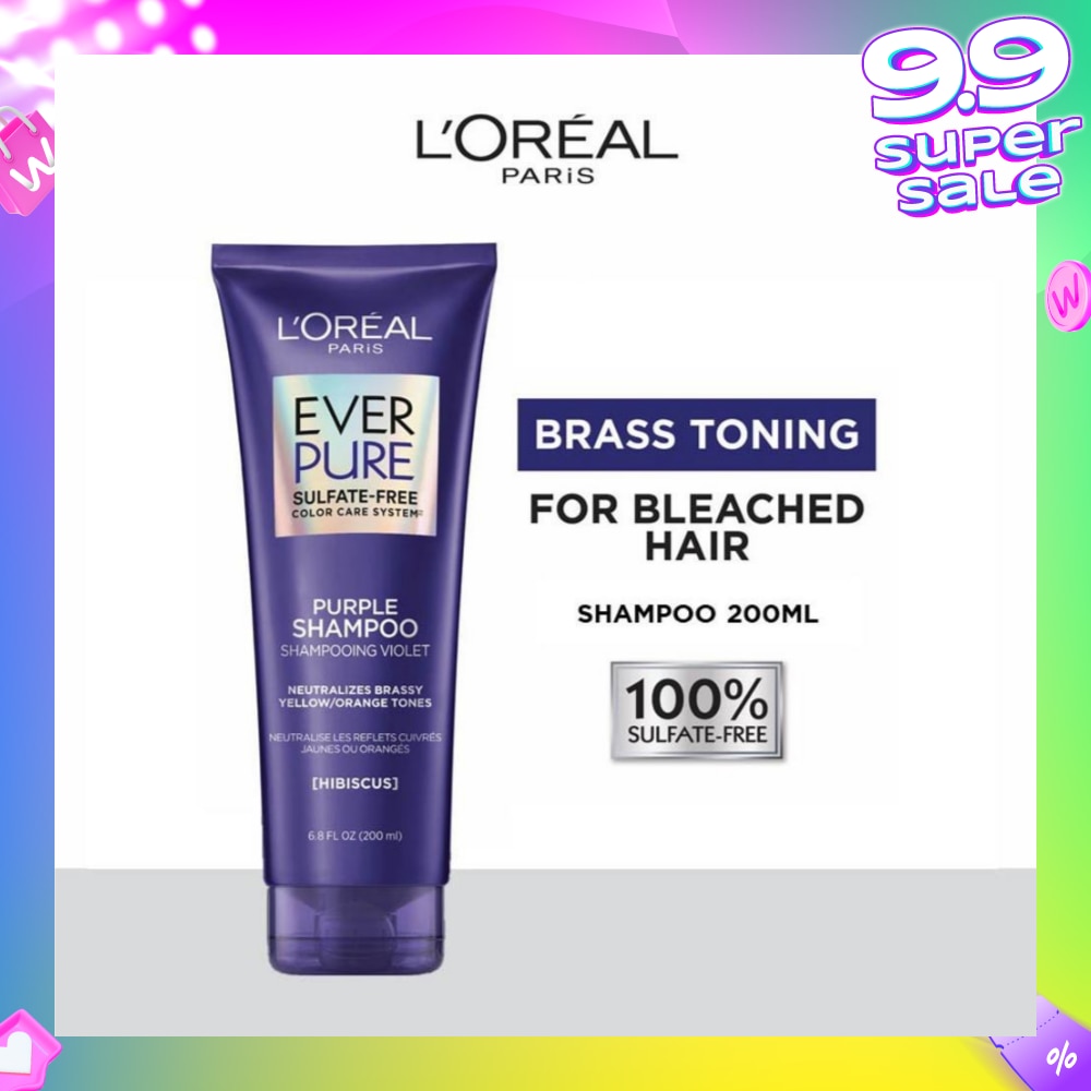 EverPure Brass Toning Purple Sulfate-free Shampoo (Neutralise Brassiness For All Colored Hair) 200ml