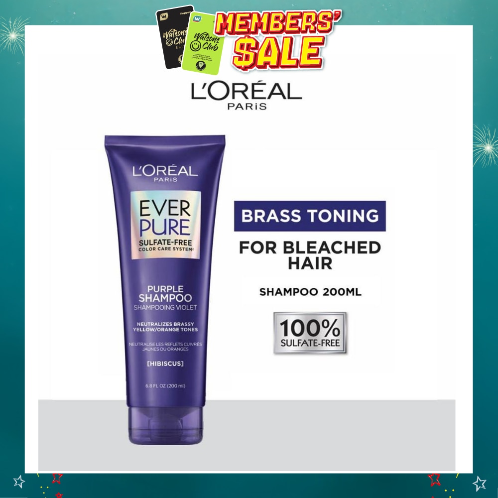 EverPure Brass Toning Purple Sulfate-free Shampoo (Neutralise Brassiness For All Colored Hair) 200ml