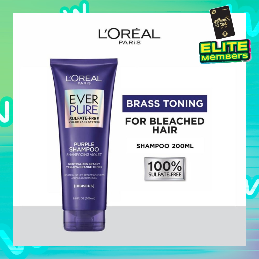 EverPure Brass Toning Purple Sulfate-free Shampoo (Neutralise Brassiness For All Colored Hair) 200ml