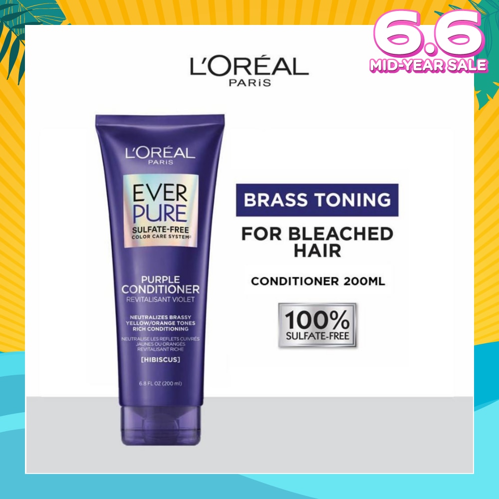 EverPure Brass Toning Purple Sulfate-free Conditioner (Neutralise Brassiness For All Colored Hair) 200ml