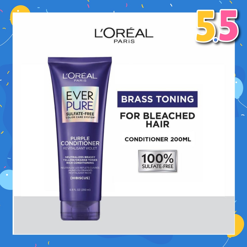 EverPure Brass Toning Purple Sulfate-free Conditioner (Neutralise Brassiness For All Colored Hair) 200ml