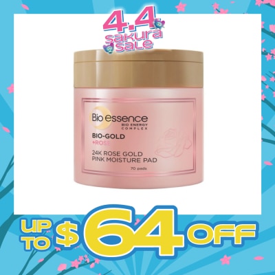 BIO ESSENCE - Bio Essence Bio-Gold 24K Rose Gold Pink Moisture Pad 70s