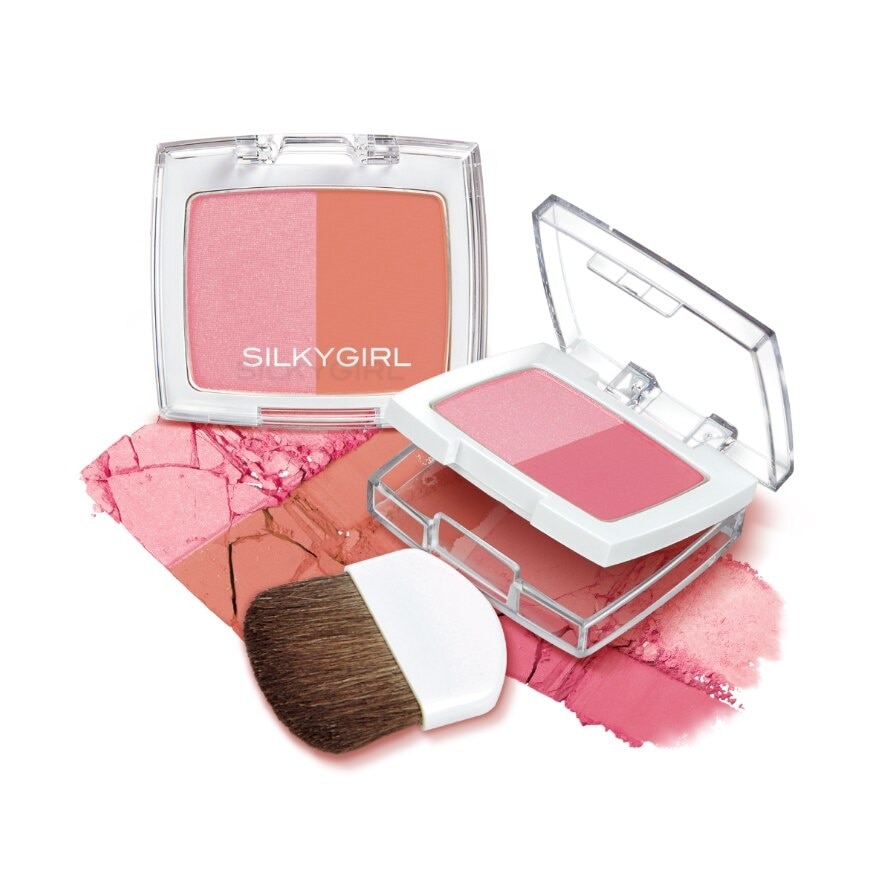 Shimmer Duo Blusher 01 Cheeky Peach 4g