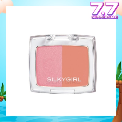 SILKYGIRL Shimmer Duo Blusher 01 Cheeky Peach 4g