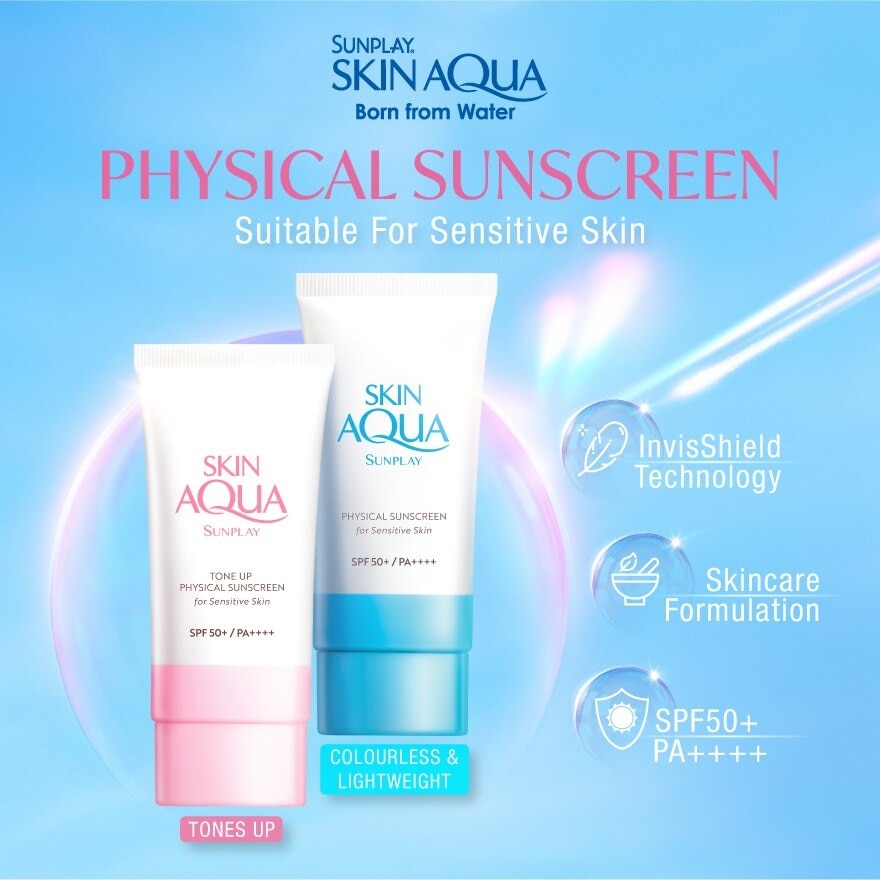 Skin Aqua Physical Sunscreen SPF50+ (Ultra-lightweight + Suitable for Sensitive Skin) 50ml