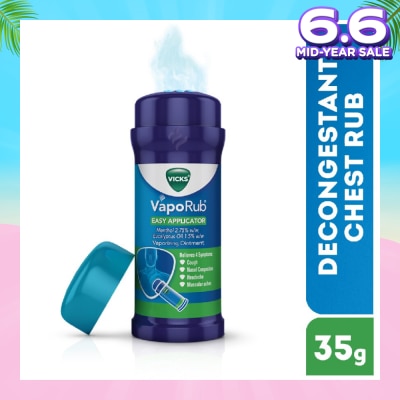 VICKS Vaporub Easy Applicator Topical Ointment For Cough And Cold Symptoms (Stick) 35g