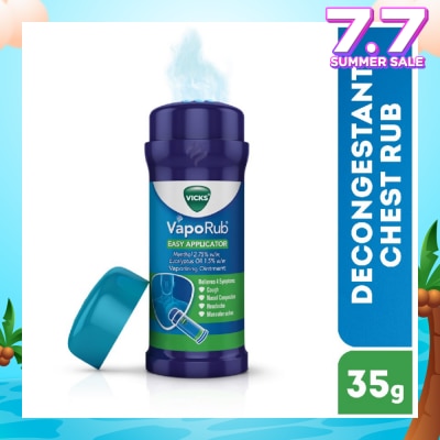 VICKS Vaporub Easy Applicator Topical Ointment For Cough And Cold Symptoms (Stick) 35g