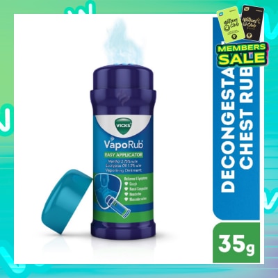 VICKS Vaporub Easy Applicator Topical Ointment For Cough And Cold Symptoms (Stick) 35g
