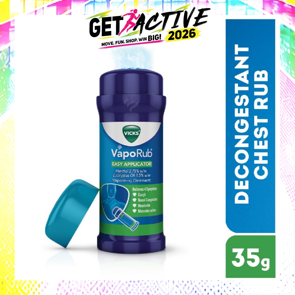 Vaporub Easy Applicator Topical Ointment For Cough And Cold Symptoms (Stick) 35g image