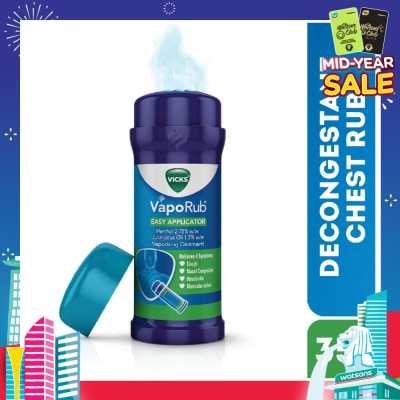 VICKS Vaporub Easy Applicator Topical Ointment For Cough And Cold Symptoms (Stick) 35g