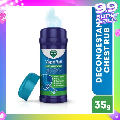 VICKS Vaporub Easy Applicator Topical Ointment For Cough And Cold Symptoms (Stick) 35g