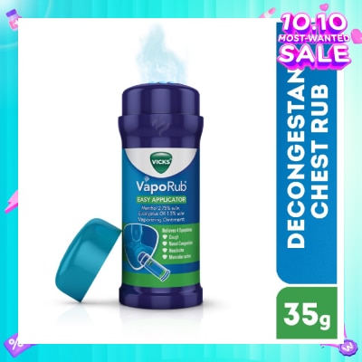 VICKS Vaporub Easy Applicator Topical Ointment For Cough And Cold Symptoms (Stick) 35g