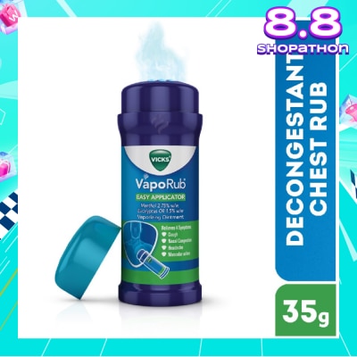 VICKS Vaporub Easy Applicator Topical Ointment For Cough And Cold Symptoms (Stick) 35g