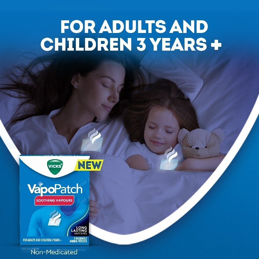 Vapopatch Wearable Aroma Patches (Help You Breathe Easy With Soothing Vicks® Vapours) 5s