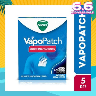 VICKS Vapopatch Wearable Aroma Patches (Help You Breathe Easy With Soothing Vicks® Vapours) 5s