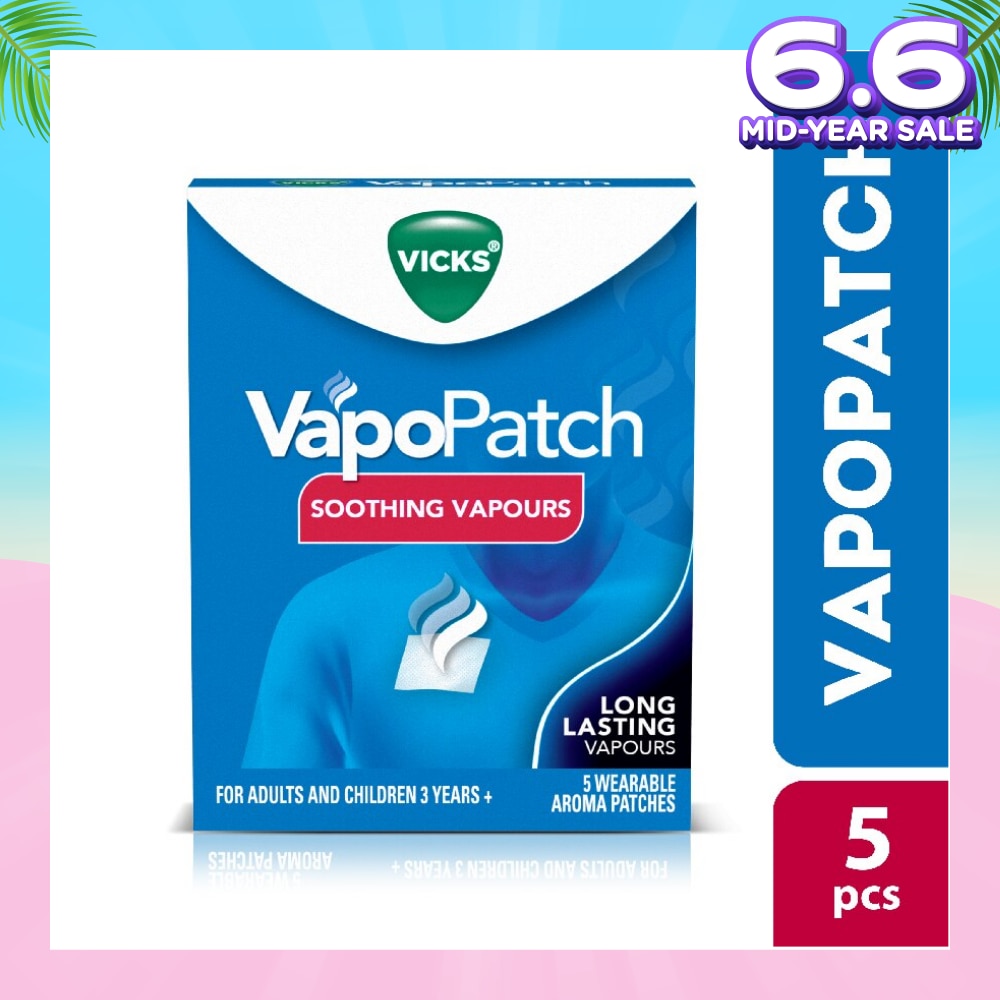 Vapopatch Wearable Aroma Patches (Help You Breathe Easy With Soothing Vicks® Vapours) 5s