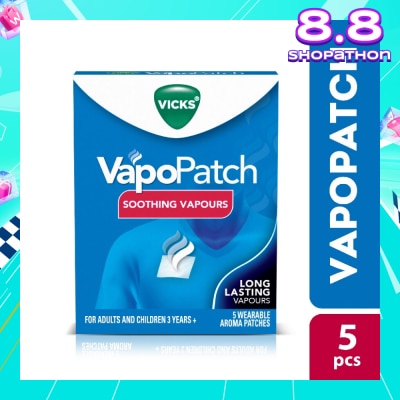 VICKS Vapopatch Wearable Aroma Patches (Help You Breathe Easy With Soothing Vicks® Vapours) 5s