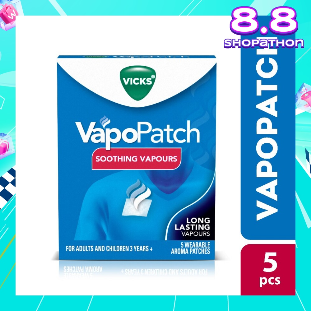 Vapopatch Wearable Aroma Patches (Help You Breathe Easy With Soothing Vicks® Vapours) 5s