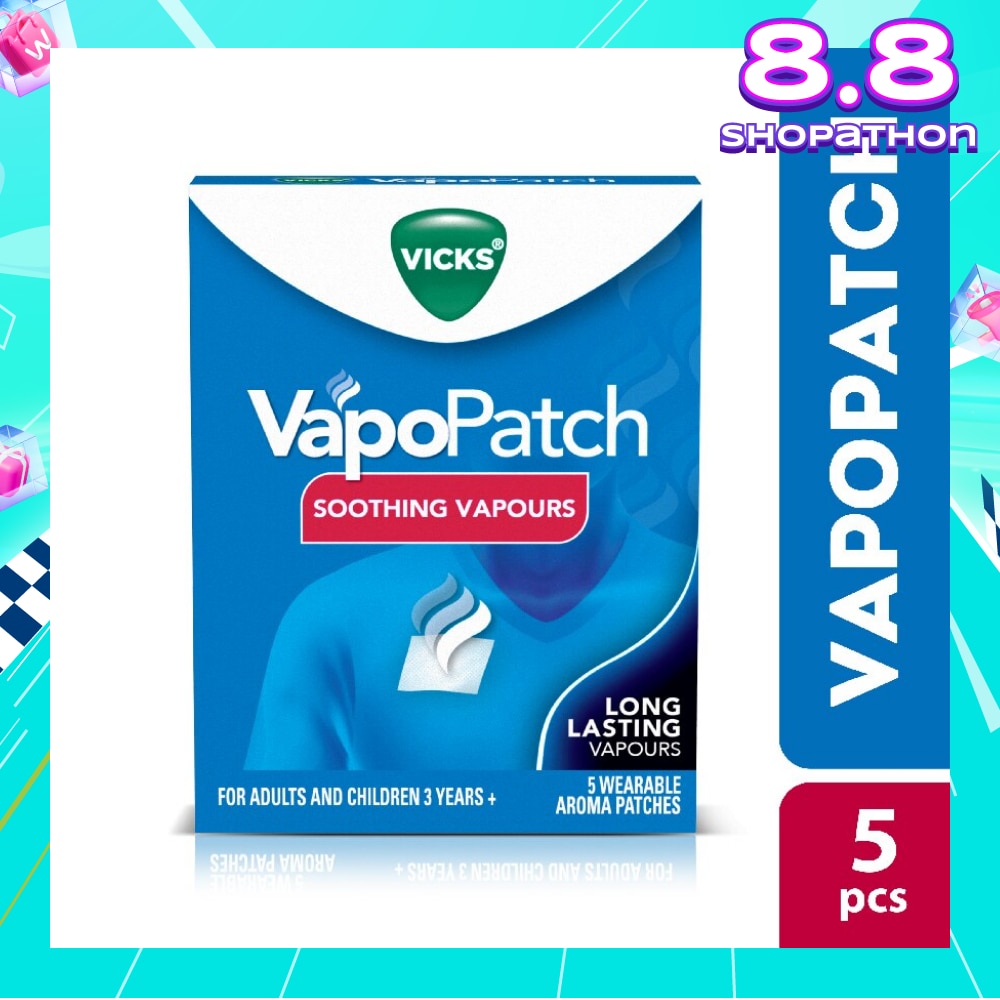 Vapopatch Wearable Aroma Patches (Help You Breathe Easy With Soothing Vicks® Vapours) 5s