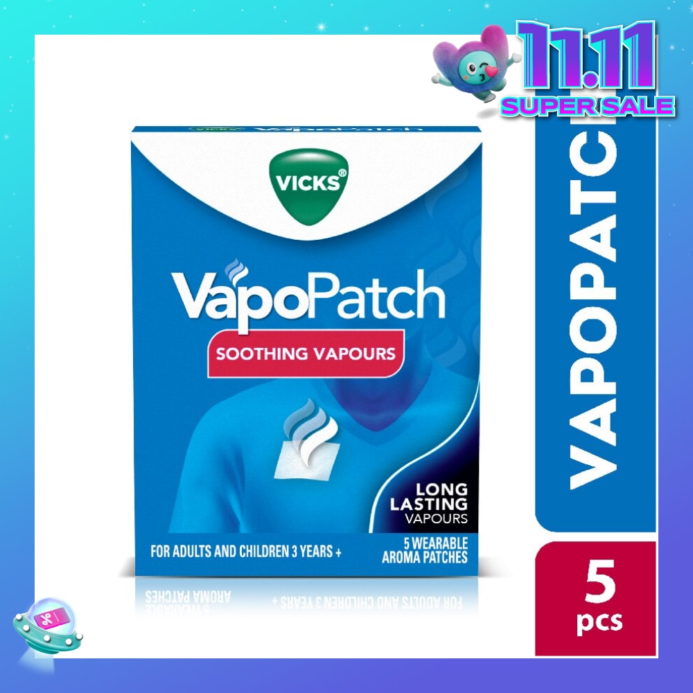 Vapopatch Wearable Aroma Patches (Help You Breathe Easy With Soothing Vicks® Vapours) 5s