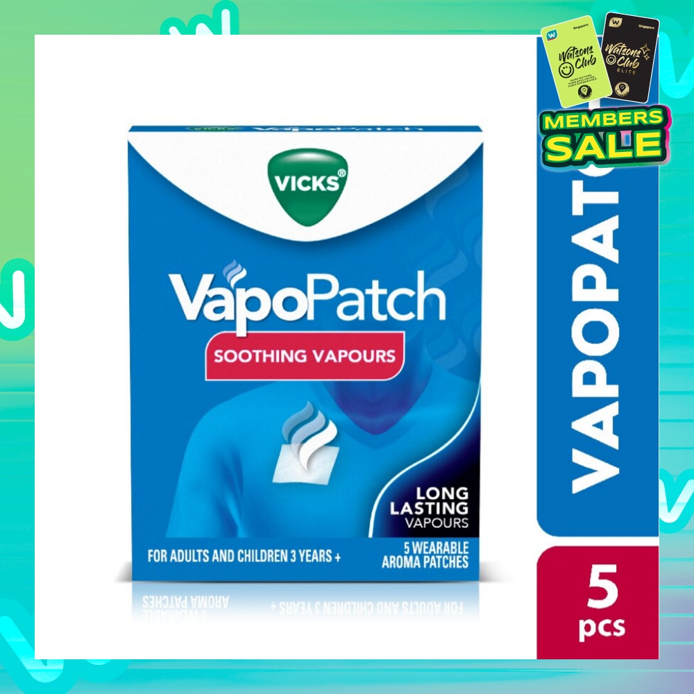 Vapopatch Wearable Aroma Patches (Help You Breathe Easy With Soothing Vicks® Vapours) 5s