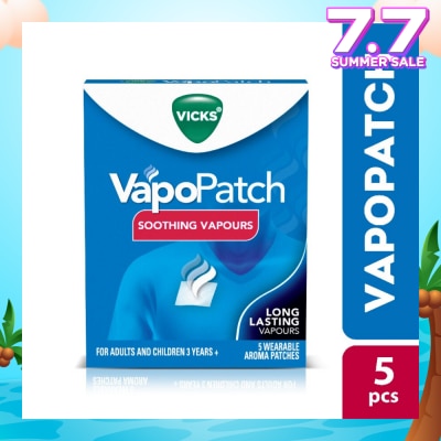 VICKS Vapopatch Wearable Aroma Patches (Help You Breathe Easy With Soothing Vicks® Vapours) 5s