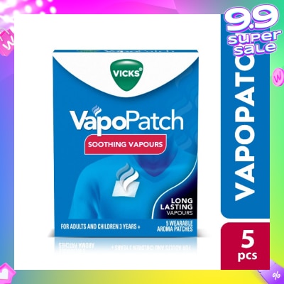 VICKS Vapopatch Wearable Aroma Patches (Help You Breathe Easy With Soothing Vicks® Vapours) 5s