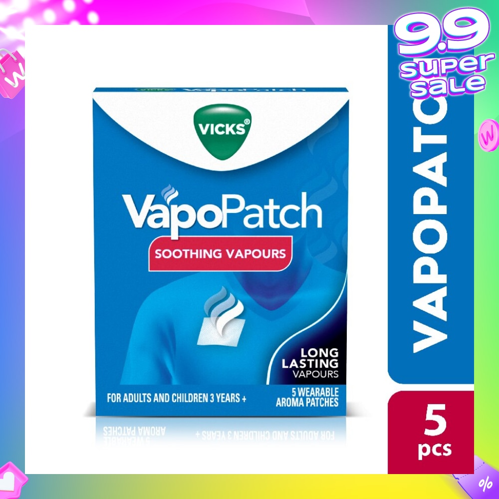 Vapopatch Wearable Aroma Patches (Help You Breathe Easy With Soothing Vicks® Vapours) 5s