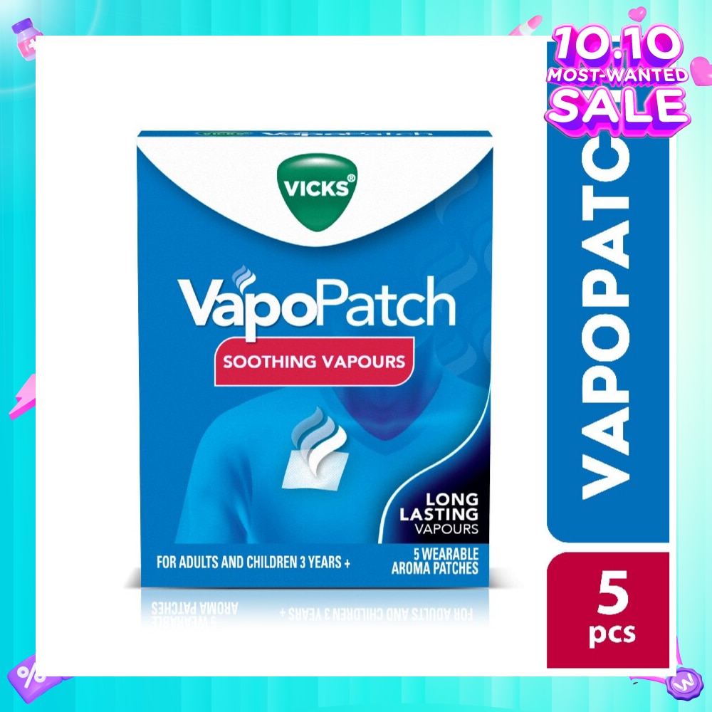 Vapopatch Wearable Aroma Patches (Help You Breathe Easy With Soothing Vicks® Vapours) 5s