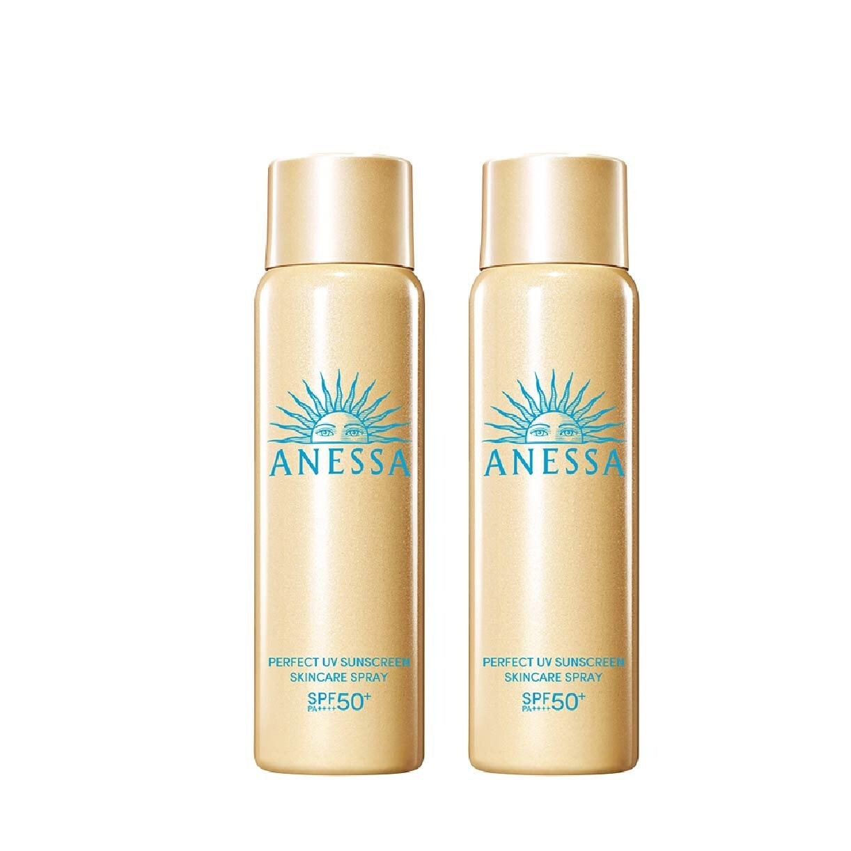 Perfect UV Sunscreen Skincare Spray SPF50+ PA++++ Gold Milk Spray 60g Twin Packset consists 60g x 2s