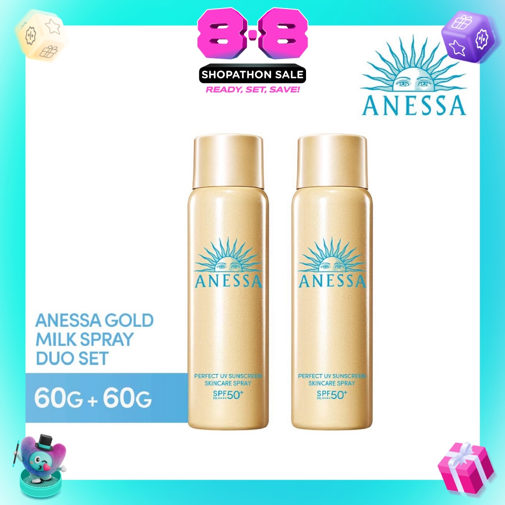 Perfect UV Sunscreen Skincare Spray SPF50+ PA++++ Gold Milk Spray 60g Twin Packset consists 60g x 2s