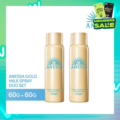 ANESSA Perfect UV Sunscreen Skincare Spray SPF50+ PA++++ Gold Milk Spray 60g Twin Packset consists 60g x 2s