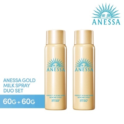 ANESSA Perfect UV Sunscreen Skincare Spray SPF50+ PA++++ Gold Milk Spray 60g Twin Packset consists 60g x 2s