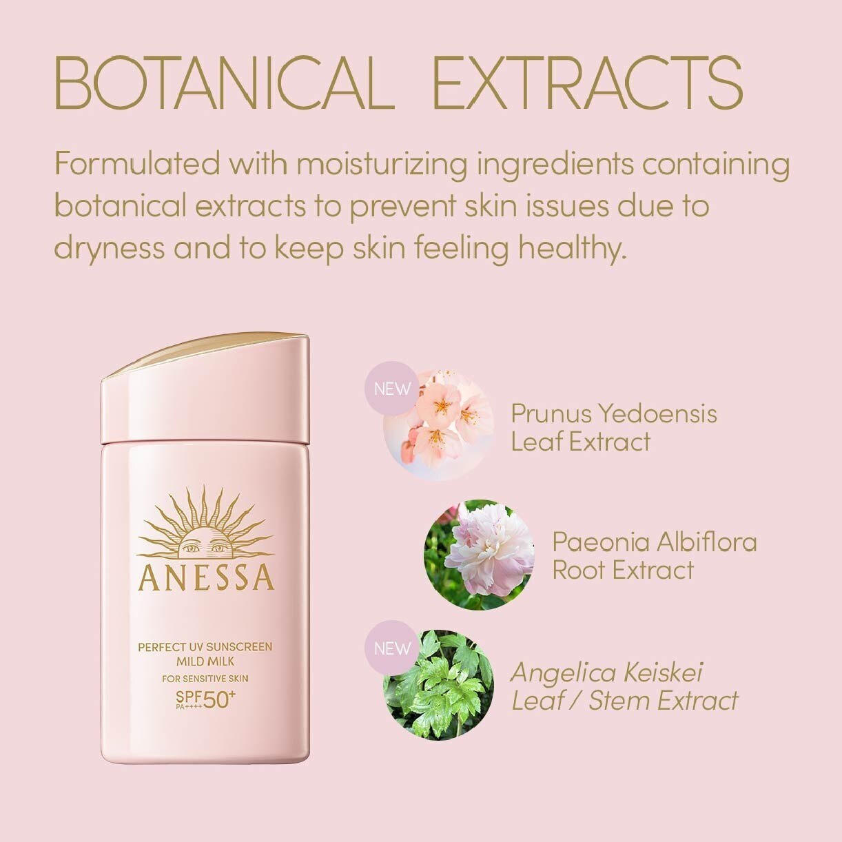 ANESSA Perfect UV Sunscreen SPF50+ PA++++ Mild Milk 60g Twin