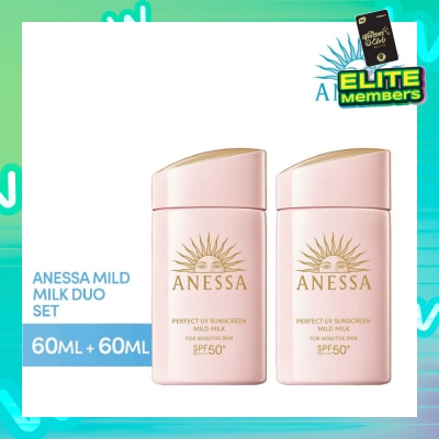 ANESSA Perfect UV Sunscreen SPF50+ PA++++ Mild Milk 60g Twin Packset 60ml x 2s