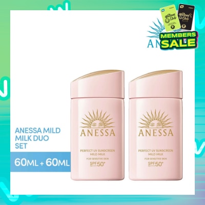 ANESSA Perfect UV Sunscreen SPF50+ PA++++ Mild Milk 60g Twin Packset 60ml x 2s