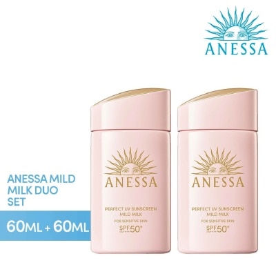 ANESSA Perfect UV Sunscreen SPF50+ PA++++ Mild Milk 60g Twin Packset 60ml x 2s