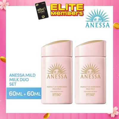 ANESSA Perfect UV Sunscreen SPF50+ PA++++ Mild Milk 60g Twin Packset 60ml x 2s