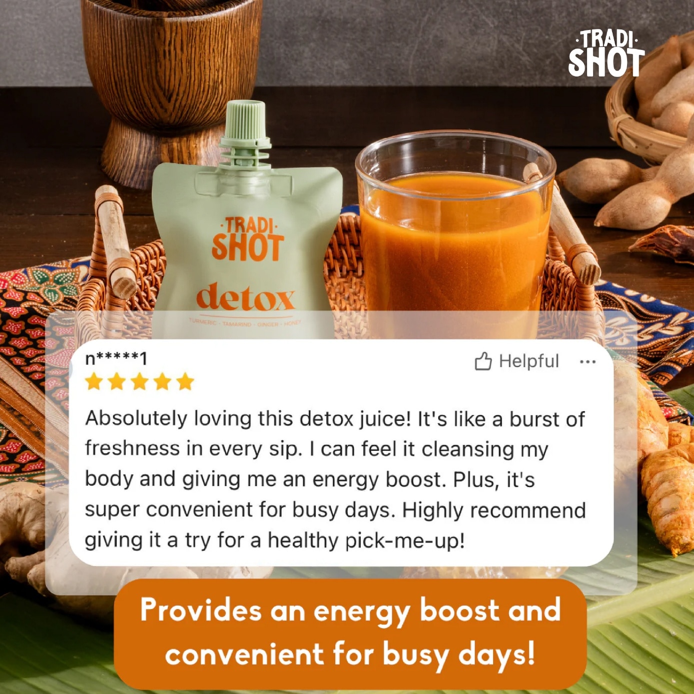 Detox Juice with Turmeric, Ginger & Honey 35ml x 7s