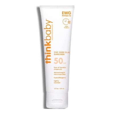 THINKBABY Natural Baby Sunscreen SPF50 (Lightly Scented + Water Resistant) 89ml