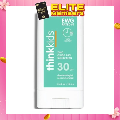 THINKBABY THINKSPORT Natural Kids Sunscreen Stick SPF30 (Lightly Scented + Water Resistant) 18.4g