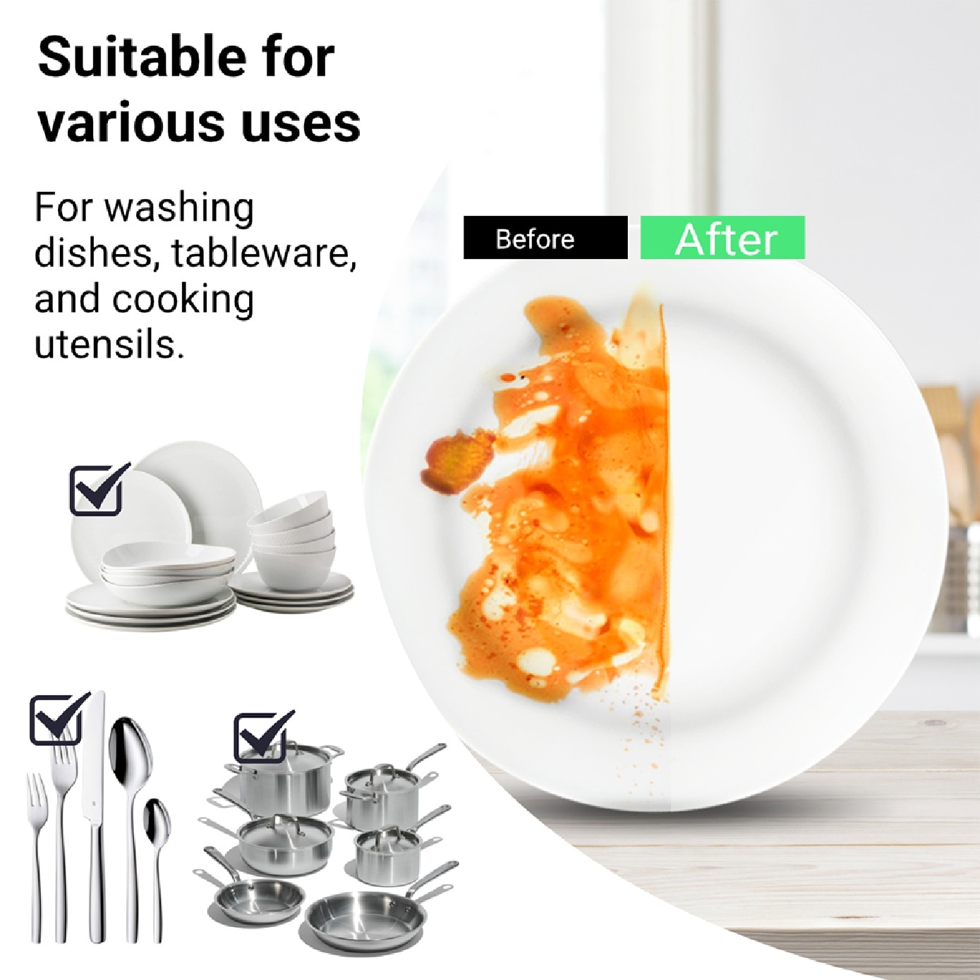 Plant Extract Enzyme Baking Soda Dishwashing Liquid 1000g x 2s