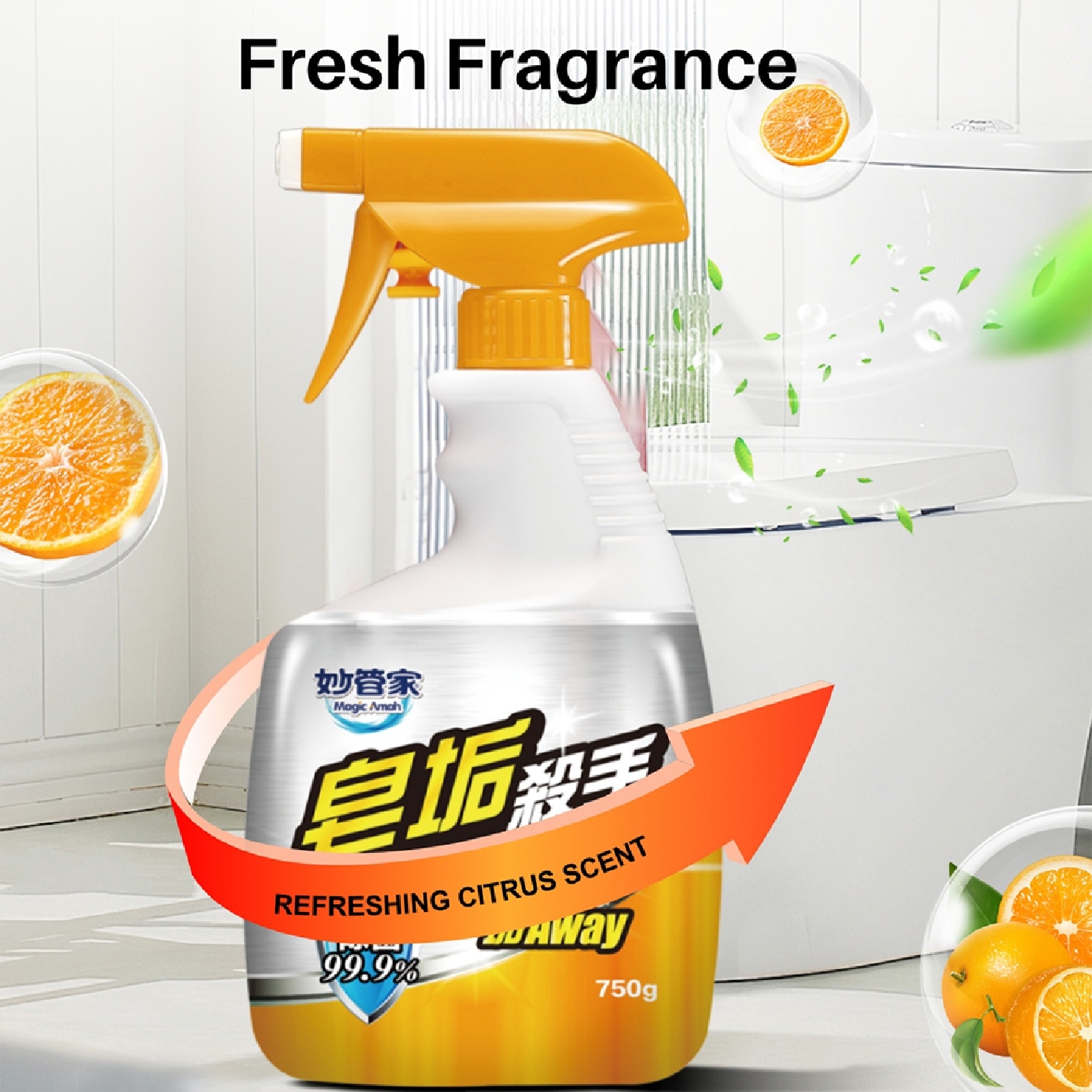 Orange Scent Soap Scum Killer Spray 750g x 2s