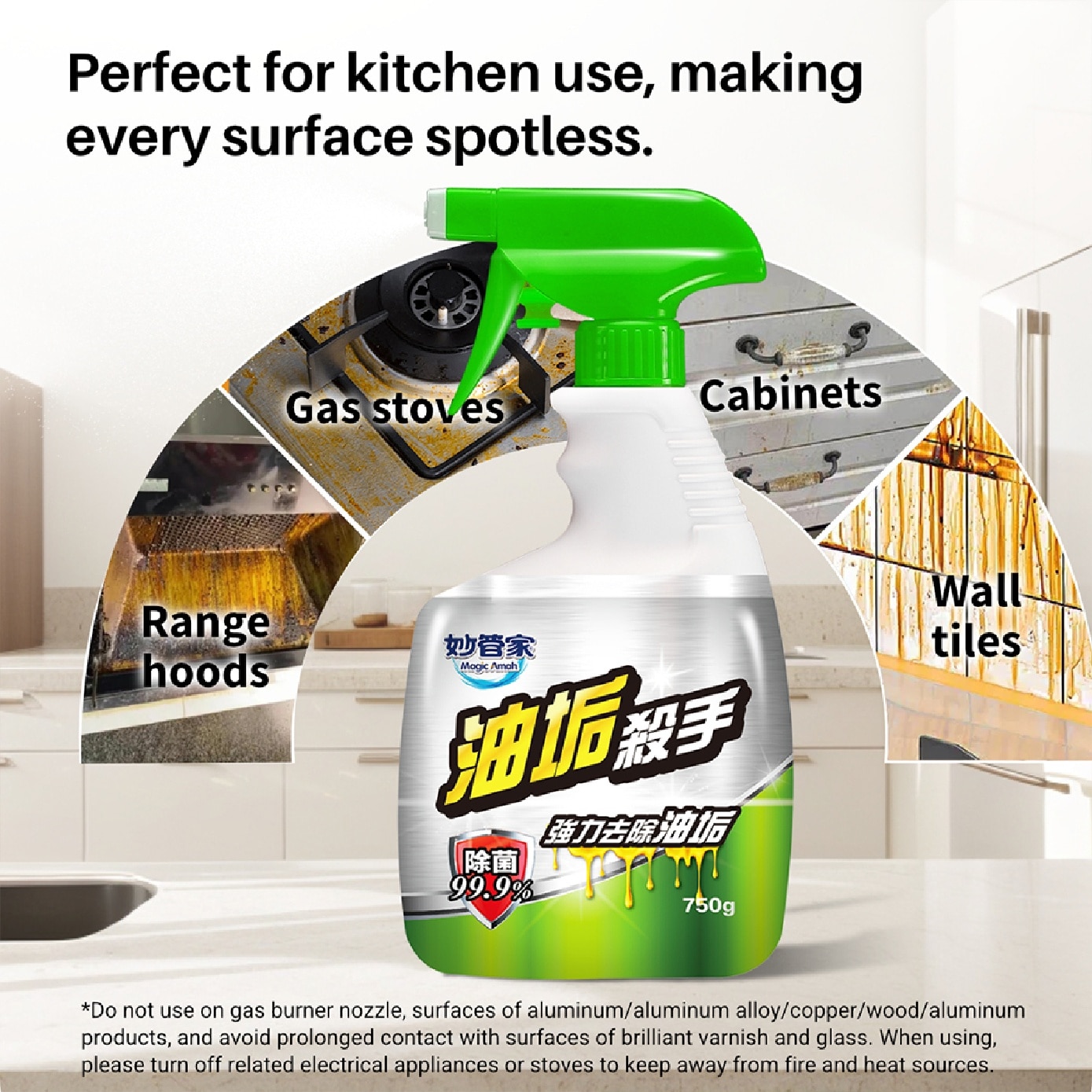 Kitchen Grease Killer Spray 750g x 2s