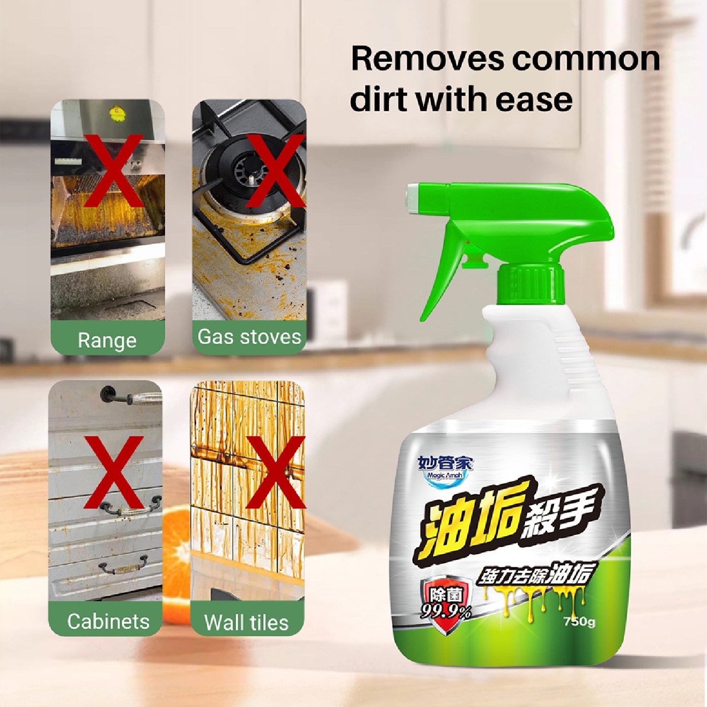 Kitchen Grease Killer Spray 750g x 2s