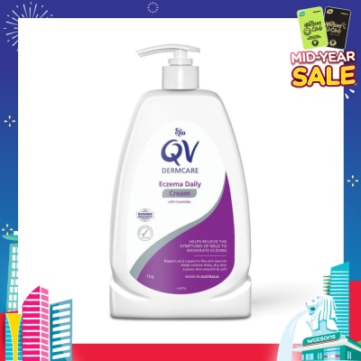 EGO QV Dermcare Eczema Daily Cream With Ceramides (To Helps Relieve Symptoms Of Mild To Moderate Eczema) 1000g