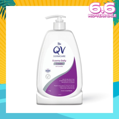 EGO QV Dermcare Eczema Daily Cream With Ceramides (To Helps Relieve Symptoms Of Mild To Moderate Eczema) 1000g